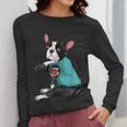 Father's Day Gift Dog Dad Boston Terrier i Love Dad Tattoo Women Long Sleeve T-Shirt, Couple Gifts, Boston Terrier Dad Gifts, funny design
