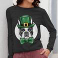 Green Boston Terrier Shamrock St Patricks Day Boston Terrier Women Long Sleeve T-Shirt, funny design