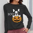 The Halloween Boston Terrier Women Long Sleeve T-Shirt, Boston Terrier Halloween Gifts, funny design