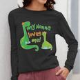 Kids My Nonna Loves Me Dinosaur Grandson Women Long Sleeve T-Shirt, funny design