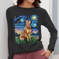 Red Heeler Starry Night Cattle Dog Colorful Art By Aja For Men Women Girls Kids Women Long Sleeve T-Shirt, funny design