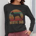 Retro Boston Terrier Dad Dog Owner Pet Bostie Father Women Long Sleeve T-Shirt, Couple Gifts, Boston Terrier Dad Gifts, funny design