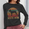 Retro Boston Terrier Mom Dog Mother Pet Bostie Mama Women Long Sleeve T-Shirt, Couple Gifts, Mom Gifts, Boston Terrier Mom Gifts, funny design