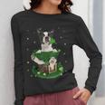 St Patrick's Day Leprechaun Boston Terrier Dog Shamrock For Men Women Kids Women Long Sleeve T-Shirt, funny design