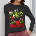 My Students Stole My Heart Teacher Holiday Merry Christmas Women Long Sleeve T-Shirt, funny design