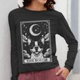 Tarot Card Vintage Crescent Moon Boston Terrier Dog Mom Women Long Sleeve T-Shirt, Couple Gifts, Mom Gifts, Boston Terrier Tarot Gifts, Boston Terrier Mom Gifts, funny design
