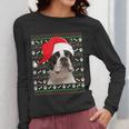 Ugly Xmas Sweater Santa Boston Terrier Dog Christmas For Men Women Kids Women Long Sleeve T-Shirt, Boston Terrier Christmas Gifts, funny design