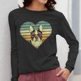 Vintage American Boston Terrier Lovers Valentine's Day Women Long Sleeve T-Shirt, American Boston Terrier Gifts, funny design