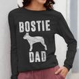 Vintage Boston Terrier Dad Dog Daddy Bostie Father Women Long Sleeve T-Shirt, Couple Gifts, Boston Terrier Dad Gifts, funny design