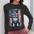 Vintage Boston Terrier Dog American USA US Flag Pets Lovers Tank Top Women Long Sleeve T-Shirt, American Boston Terrier Gifts, funny design