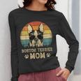 Vintage Boston Terrier Mom Dog Lovers Mother's Day Women Long Sleeve T-Shirt, Couple Gifts, Mom Gifts, Boston Terrier Mom Gifts, funny design