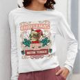 Boston Terrier My Christmas Spirit Dog Santa Claus X-Mas Women Long Sleeve T-Shirt, Boston Terrier Christmas Gifts, funny design