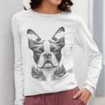 Boston Terrier Dog Bostie Nature Memorial Idea Men Women Women Long Sleeve T-Shirt, funny design