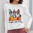 Boston Terrier Dog Lover Fall Ya'Ll Halloween Costume Men Women Women Long Sleeve T-Shirt, Boston Terrier Halloween Gifts, funny design