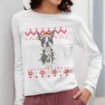 Boston Terrier Dog Santa Hat Men Kids Ugly Christmas Light Women Long Sleeve T-Shirt, Boston Terrier Christmas Gifts, funny design
