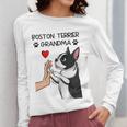 Boston Terrier Grandma Mother's Day Dog Mom Women Long Sleeve T-Shirt, Couple Gifts, Mom Gifts, Boston Terrier Mom Gifts, funny design