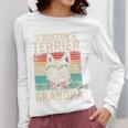 Boston Terrier Grandpa Dog Lover Father's Day Premium Women Long Sleeve T-Shirt, funny design