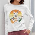 Boston Terrier Guitar Retro Women Long Sleeve T-Shirt, funny design