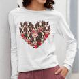 Boston Terrier Heart Valentine Boston Terrier Women Long Sleeve T-Shirt, funny design