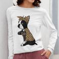 Boston Terrier Lover I Love Mom Tattoo Leopard Women Long Sleeve T-Shirt, Couple Gifts, Mom Gifts, Boston Terrier Mom Gifts, funny design