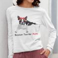 Boston Terrier Mom Bandana Boston Terrier Dog Women Long Sleeve T-Shirt, Couple Gifts, Mom Gifts, Boston Terrier Mom Gifts, funny design