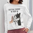 Boston Terrier Mom Dogs Mum Woman Women Long Sleeve T-Shirt, Couple Gifts, Mom Gifts, Boston Terrier Mom Gifts, funny design