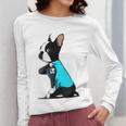 Boston Terrier Tattoos I Love Mom Women Long Sleeve T-Shirt, Couple Gifts, Mom Gifts, Boston Terrier Mom Gifts, funny design