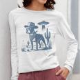 Boston Terrier UFO Cowboy Dog Dog Mom Dog Dad Alien Dog Women Long Sleeve T-Shirt, Couple Gifts, Mom Gifts, Boston Terrier Dad Gifts, Boston Terrier Mom Gifts, funny design
