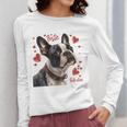 Boston Terrier Is My Valentine Cute Pet Dog Owner Valentine Women Long Sleeve T-Shirt, funny design