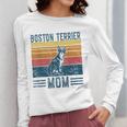 Dog Boston Terrier Mom Vintage Boston Terrier Mom Women Long Sleeve T-Shirt, Couple Gifts, Mom Gifts, Boston Terrier Mom Gifts, funny design