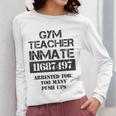 Halloween Gym Teacher Prisoner Costume Women Long Sleeve T-Shirt, funny design
