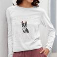 Ugly Xmas Sweater Style Boston Terrier Reindeer Christmas Women Long Sleeve T-Shirt, Boston Terrier Christmas Gifts, funny design