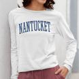 Varsity Grey Nantucket Women Long Sleeve T-Shirt, funny design