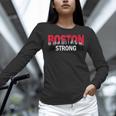 Boston Strong Logo Vintage Boston City Skyline Women Long Sleeve T-Shirt, gift for family, gift for coworker