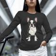 Boston Terrier Dog Motif Pet Art Boston Terrier For Men Women Kids Women Long Sleeve T-Shirt, gift for family, gift for coworker
