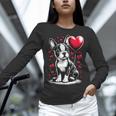 Boston Terrier Dog Valentine's Day Dog Owner Women Long Sleeve T-Shirt, gift for family, gift for coworker