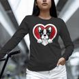 Boston Terrier Heart Cute Puppy Lover Or Dog Owner Women Long Sleeve T-Shirt, gift for family, gift for coworker