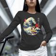 Boston Terrier Japanese Kanagawa Wave Surf Loyal Dog Men Women Kids Women Long Sleeve T-Shirt, gift for family, gift for coworker