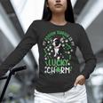 My Boston Terrier Is My Lucky Charm Paw Dog St Patrick's Day Women Long Sleeve T-Shirt, gift for family, gift for coworker
