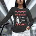 Boston Terrier Mom American Gentleman Dog Lover Mother's Day Women Long Sleeve T-Shirt, Boston Terrier Mom Shirts, American Boston Terrier Shirts, gift for family, gift for coworker