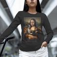 Boston Terrier Mona Lisa Painting Art Dog Mom Dad For Men Women Kids Women Long Sleeve T-Shirt, Boston Terrier Dad Shirts, Boston Terrier Mom Shirts, gift for family, gift for coworker