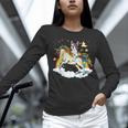 Boston Terrier Riding Unicorn Boys Girls Kids Rainbow Women Long Sleeve T-Shirt, Boston Terrier Riding Shirts, gift for family, gift for coworker