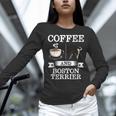 Boston Terrier Shirt Coffee And Boston Terrier Cute Dog For Men Women Girls Kids Women Long Sleeve T-Shirt, gift for family, gift for coworker