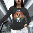 Boston Terrier UFO Alien Boston Terrier Dog Mom Dad Women Long Sleeve T-Shirt, Boston Terrier Dad Shirts, Boston Terrier Mom Shirts, gift for family, gift for coworker