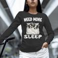 Cute Boston Terrier Need More Sleep Pajamas Nightgown Women Long Sleeve T-Shirt, gift for family, gift for coworker