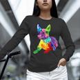 Dog Lover Boston Terrier Dog Colorful Boston Terrier Men Women Kids Women Long Sleeve T-Shirt, gift for family, gift for coworker