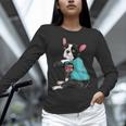 Father's Day Gift Dog Dad Boston Terrier i Love Dad Tattoo Women Long Sleeve T-Shirt, Boston Terrier Dad Shirts, gift for family, gift for coworker