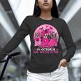Ghost And Witch Boston Terrier Dog In October We Wear Pink Women Long Sleeve T-Shirt, Boston Terrier Ghost Shirts, gift for family, gift for coworker