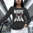 Nope Boston Terrier Puppy Dog Bostie Lover Men Women Girls Kids Women Long Sleeve T-Shirt, gift for family, gift for coworker
