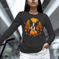 Pumpkin Boston Terrier Costume On Boston Terrier Halloween Women Long Sleeve T-Shirt, Boston Terrier Halloween Shirts, gift for family, gift for coworker